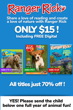 Ranger Rick Magazines - $15.00 Print and Digital Subscription Offer